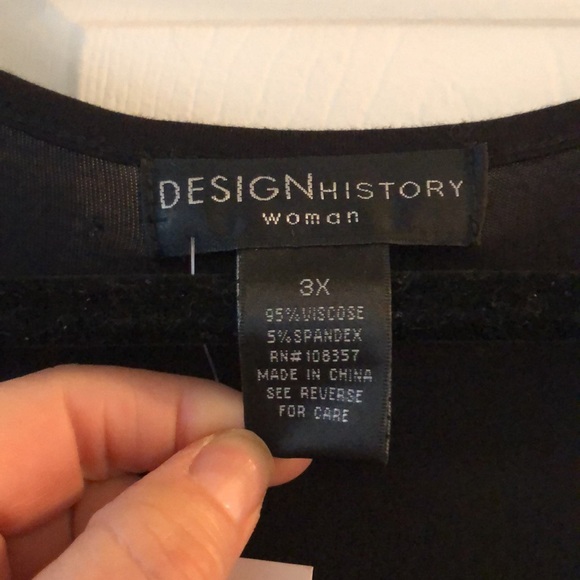 Beautiful black high low dress size 3X NWT - Picture 5 of 6